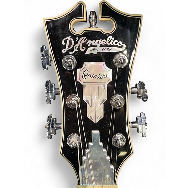 Used D'Angelico Premier Series DC Black Hollow Body Electric Guitar