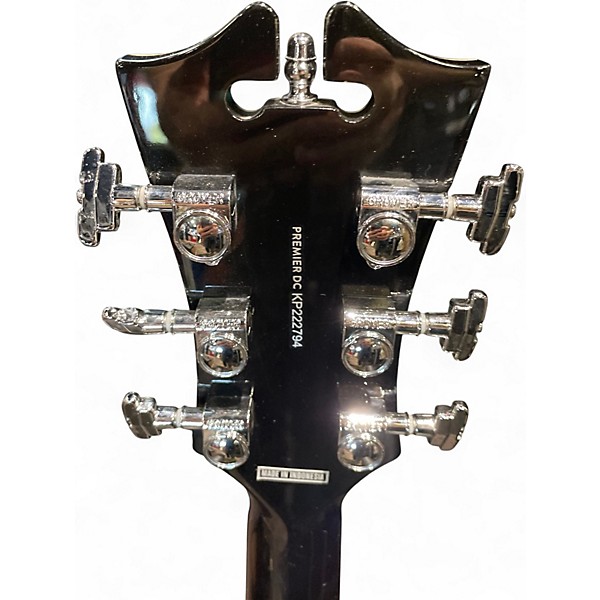 Used D'Angelico Premier Series DC Black Hollow Body Electric Guitar