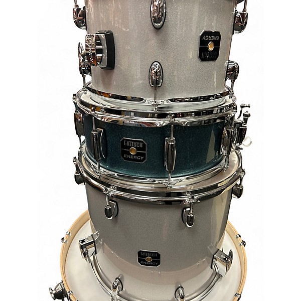 Used Gretsch Drums 5 Piece Energy Silver Sparkle Drum Kit