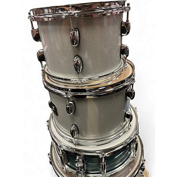Used Gretsch Drums 5 Piece Energy Silver Sparkle Drum Kit
