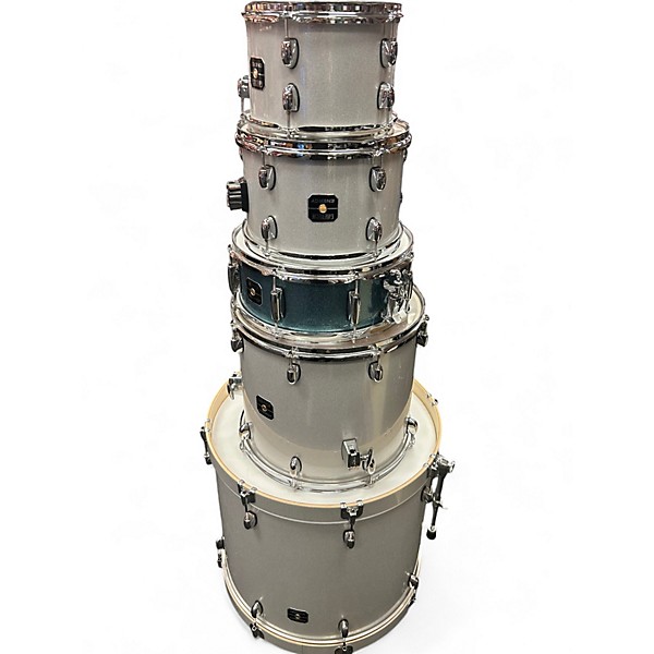 Used Gretsch Drums 5 Piece Energy Silver Sparkle Drum Kit