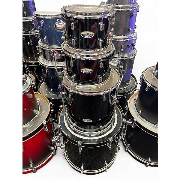 Used Pearl 4 Piece DECADE MAPLE Black Drum Kit