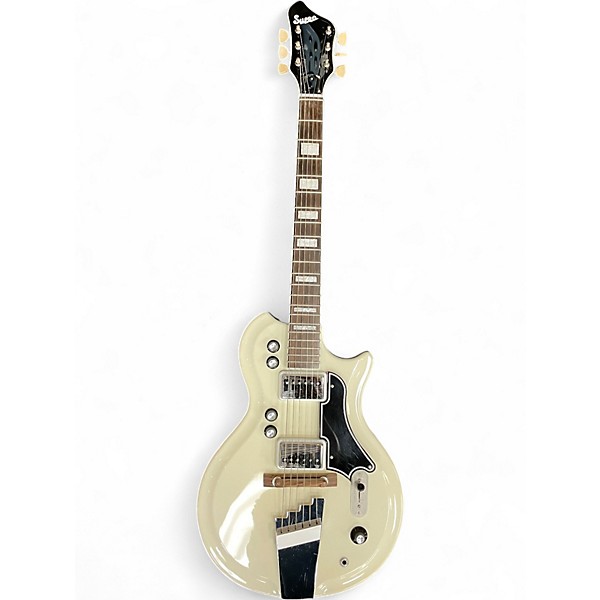 Used Supro Martinique Alpine White Solid Body Electric Guitar