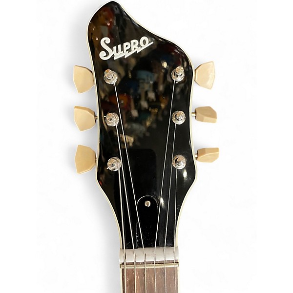 Used Supro Martinique Alpine White Solid Body Electric Guitar