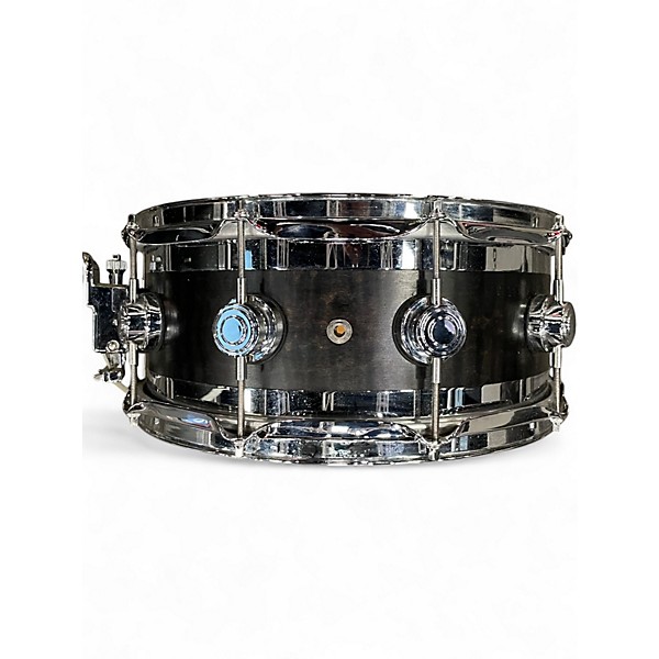 Used DW 5.5X14 Collector's Series Exotic Maple Mahogany Top Edge Snare Charcoal Drum