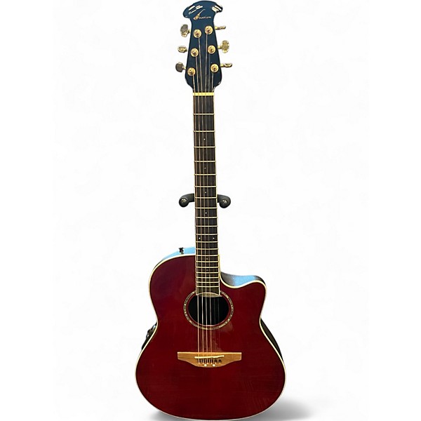 Used Ovation GC28Ab Celebrity RED Acoustic Electric Guitar