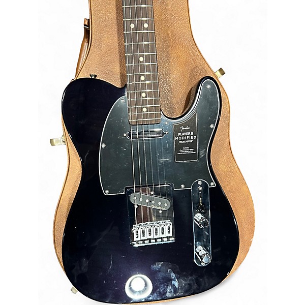 Used Fender player II modified Black Solid Body Electric Guitar