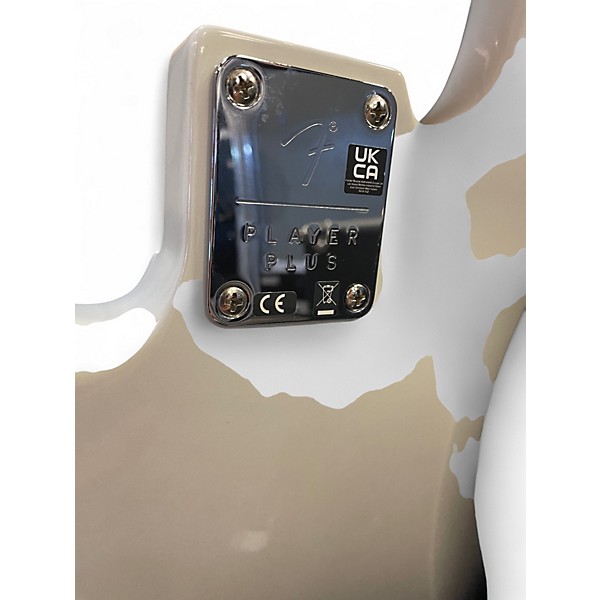 Used Fender Player Plus Active Precision Bass silver smoke Electric Bass Guitar