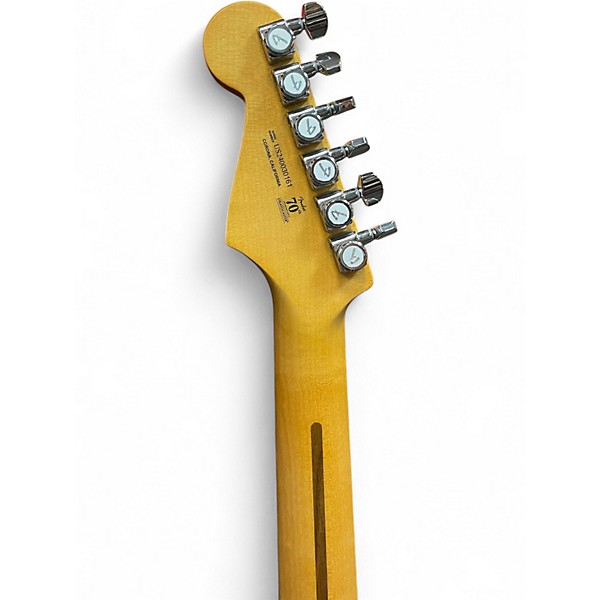 Used 2024 Fender American Ultra II Stratocaster HSS with Maple Fretboard Sinister Red Solid Body Electric Guitar