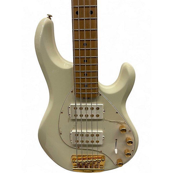 Used Ernie Ball Music Man StingRay 5 Special HH IVORY WHITE Electric Bass Guitar