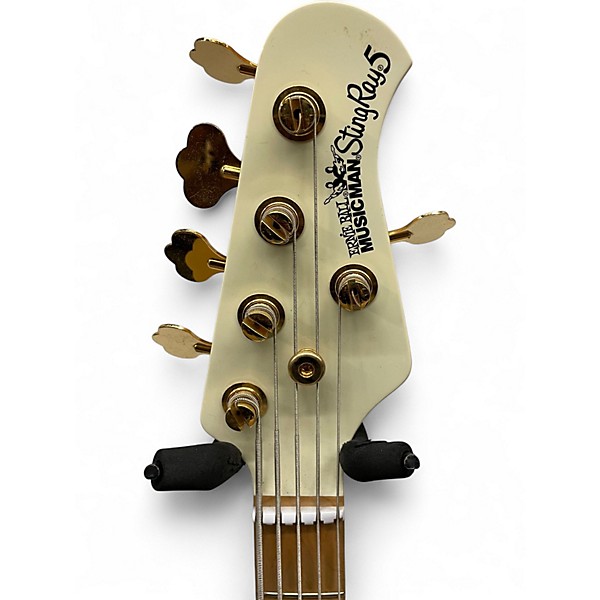 Used Ernie Ball Music Man StingRay 5 Special HH IVORY WHITE Electric Bass Guitar