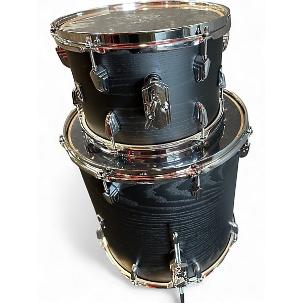 Used British Drum Co. 3 Piece Rave Club Flat Black Drum Kit