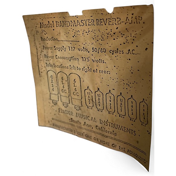 Vintage 1969 Fender BandMaster Reverb TFL5005d 1969 Tube Guitar Combo Amp