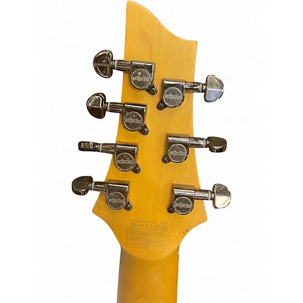 Used Schecter Guitar Research DIAMOND SERIES 7 STRING White Solid Body Electric Guitar