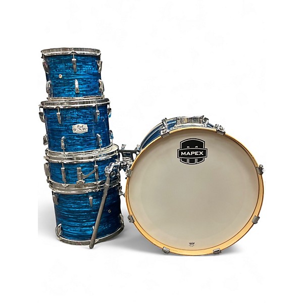 Used Pearl 5 Piece EXR SERIES SHELL PACK Blue Drum Kit
