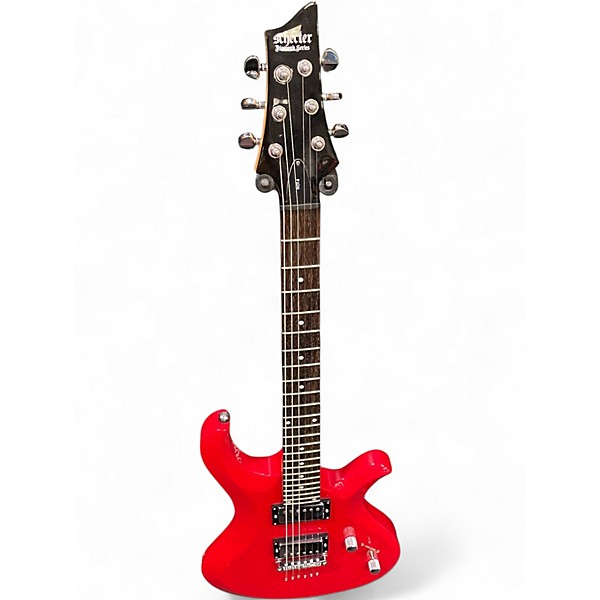Used Schecter Guitar Research Riot 6 Red Solid Body Electric Guitar