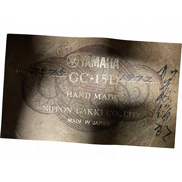 Vintage 1972 Yamaha GC-15D Vintage Natural Acoustic Guitar