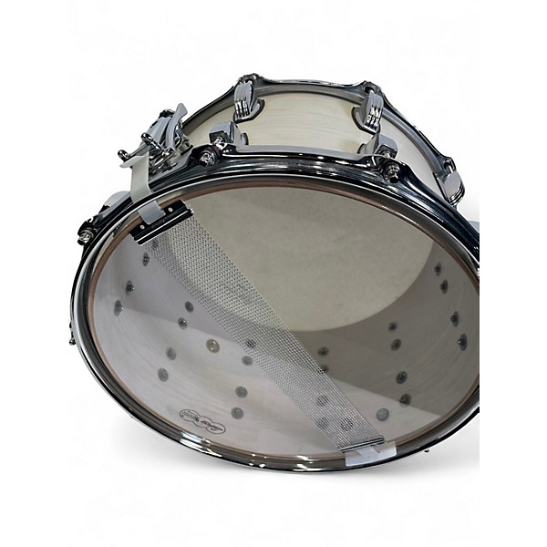 Used Ludwig 8X14 Keystone Snare Alpine White Drum