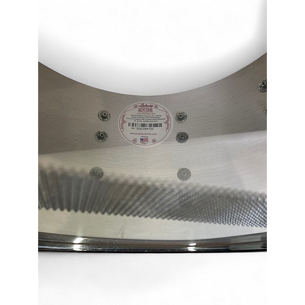 Used Ludwig 8X14 Keystone Snare Alpine White Drum