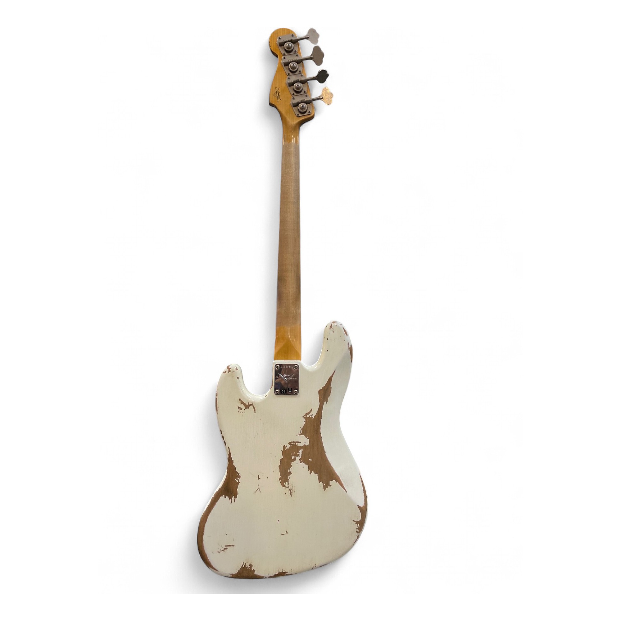Used 2018 Fender JAZZ 61 HEAVY RELIC Olympic White Solid