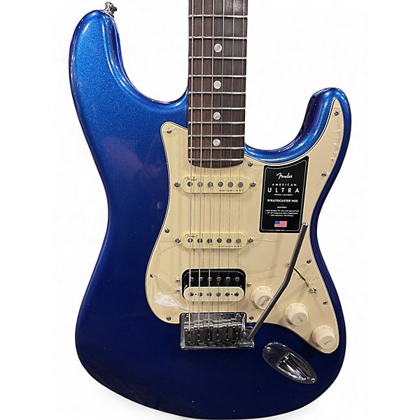 Used Fender American Ultra Stratocaster Blue Solid Body Electric Guitar
