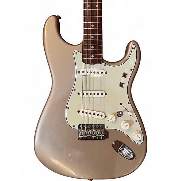 Vintage 1964 Fender 1964 stratocaster Shoreline Gold Solid Body Electric Guitar