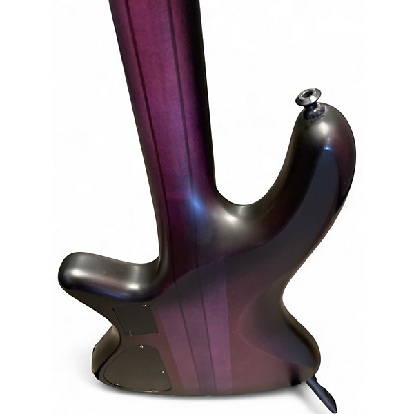 Used Schecter Guitar Research Stiletto Studio 4 String Trans Purple Electric Bass Guitar