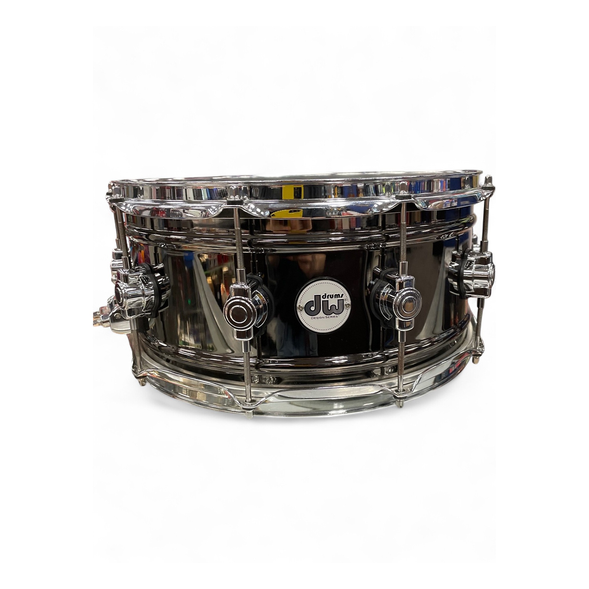 Used DW 6.5X14 DESIGN SERIES BLACK NICKEL OVER BRASS SNARE PLATED