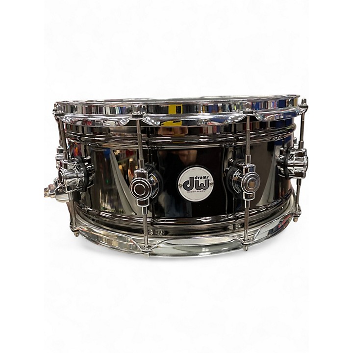 Used DW 6.5X14 DESIGN SERIES BLACK NICKEL OVER BRASS SNARE PLATED