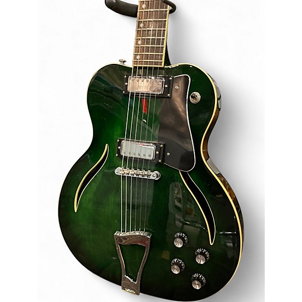 Used Eastwood MESSENGER  GREENBURST Hollow Body Electric Guitar