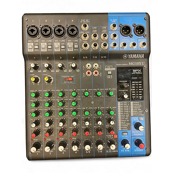 Used Yamaha MG10XU 10 Channel Mixer with Effects Unpowered