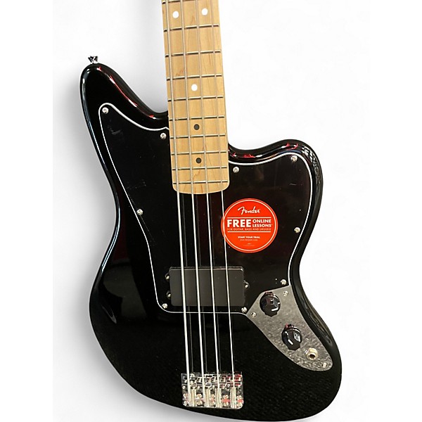 Used Squier JAGUAR BASS BLACK Electric Bass Guitar BLACK