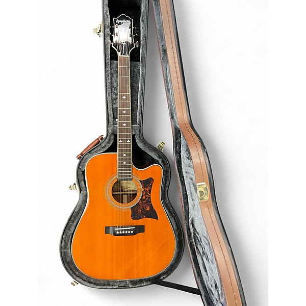 Used Epiphone DR500MCE Masterbuilt Natural Acoustic Electric Guitar