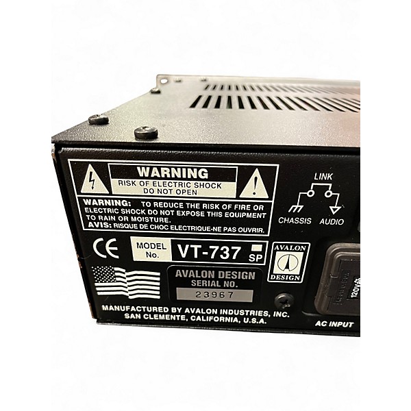 Used Avalon VT747SP Pure Class A Vacuum Tube Channel Strip