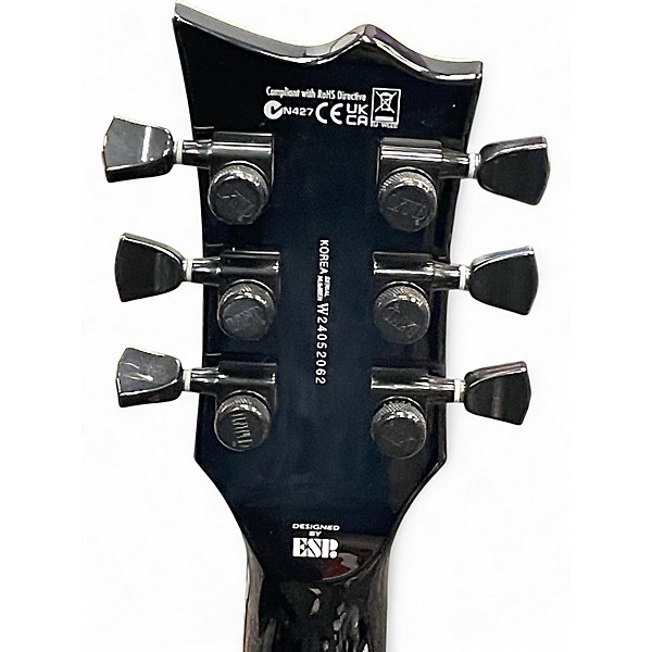 Used ESP LTD EC-1000T Quilted Maple Charcoal Burst Solid Body Electric Guitar