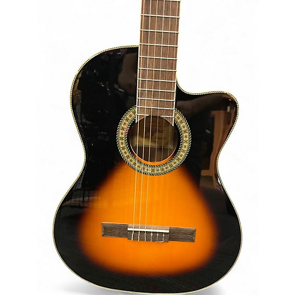 Used Tagima WS10 EQ 2 Tone Sunburst Classical Acoustic Electric Guitar