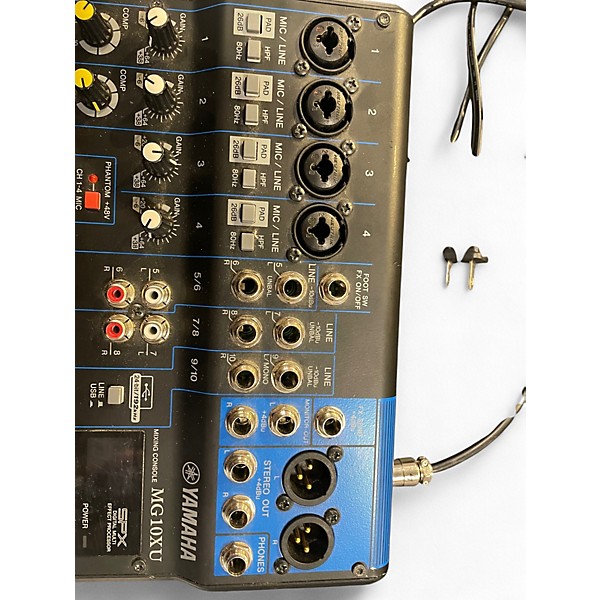 Used Yamaha MG10XU 10 Channel Mixer with Effects Unpowered Mixer