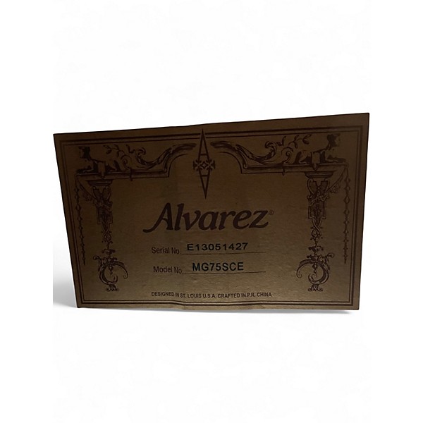 Used Alvarez MG75SCE Masterworks Auditorium Natural Acoustic Electric Guitar