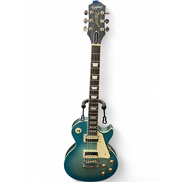 Used Epiphone Les Paul Standard Pro Trans Blue Solid Body Electric Guitar