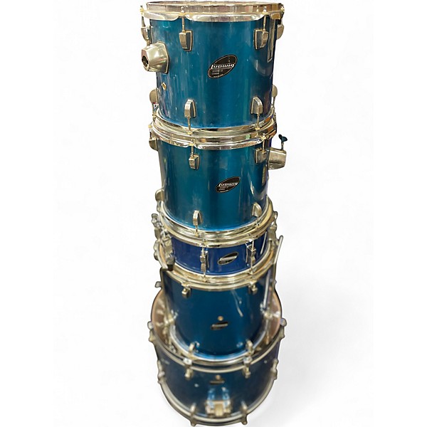 Used Ludwig 5 Piece Accent CS BLUE Drum Kit