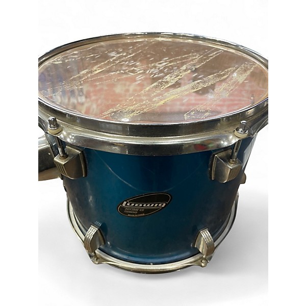 Used Ludwig 5 Piece Accent CS BLUE Drum Kit