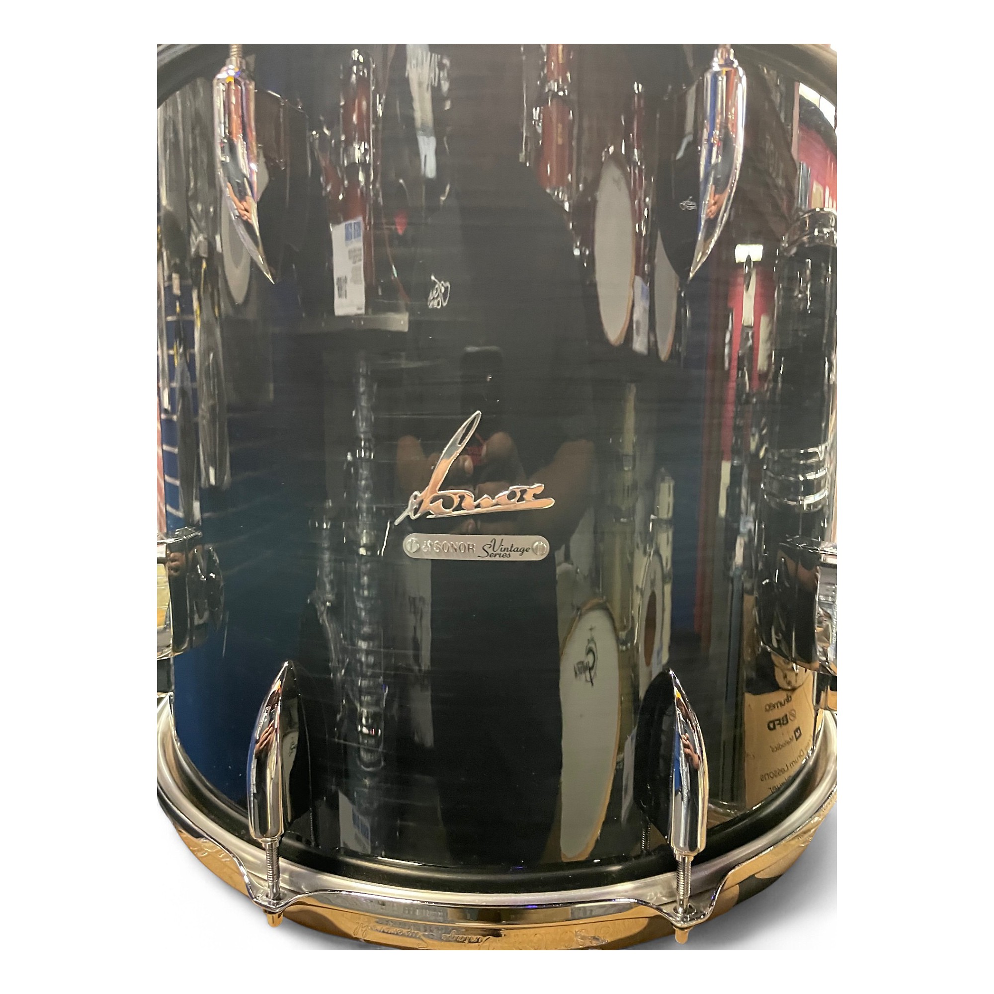 Used SONOR 4 Piece VINTAGE SERIES BLACK SLATE Drum Kit BLACK SLATE