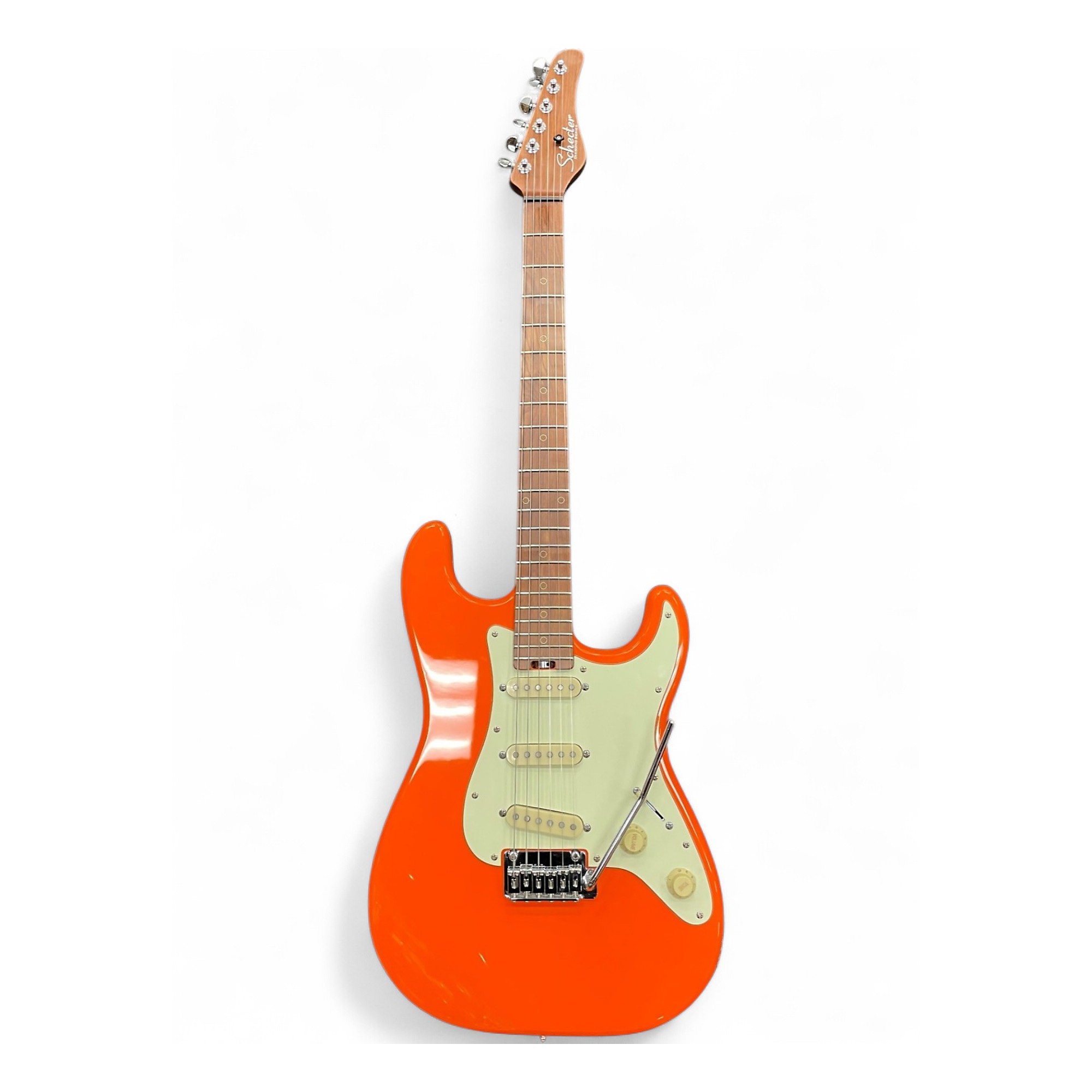 Used Schecter Guitar Research NICK JOHNSTON SSS Orange Solid Body