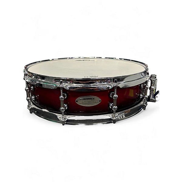 Used SPL 14in PICCOLO SNARE RED BLACK BURST Drum