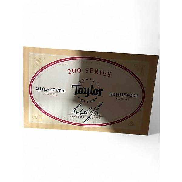 Used Taylor 212CE-N PLUS Natural Classical Acoustic Guitar