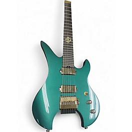 Used Schecter Guitar Research Synyster Gates Signature Custom Headless Green Solid Body Electric Guitar