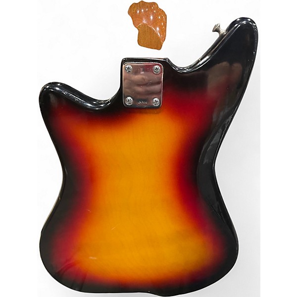 Vintage 1970s Barclay Guitar 3 Tone Sunburst Solid Body Electric Guitar