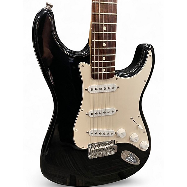 Used Fender Standard Stratocaster Black Solid Body Electric Guitar
