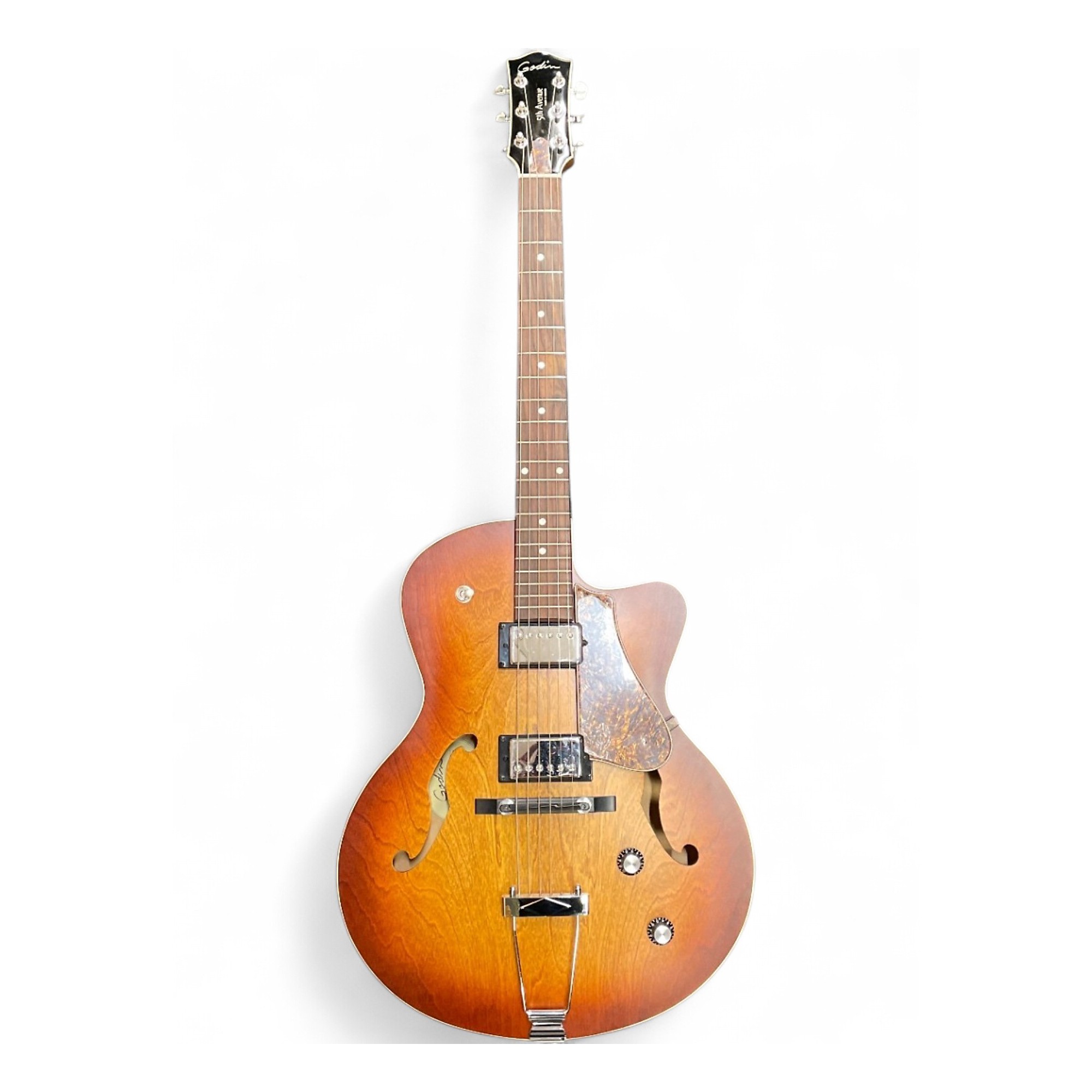 Used Godin 5th CW Avenue Kingpin II Cognac Burst Hollow Body