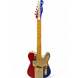 Used Fender BUCK OWENS TELECASTER RED, SILVER, AND BLUE SPARKLE Solid Body Electric Guitar